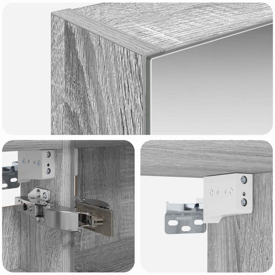 Badkamer spiegelkast Grijs Sonoma 40 x 10,5 x 60,5 cm