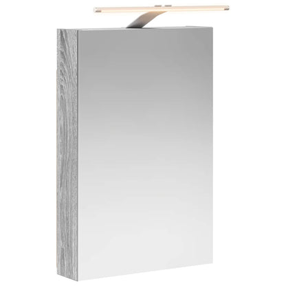 Badkamer spiegelkast met plank Grijs Sonoma 40 x 10,5 x 60,5 cm