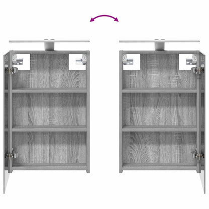 Badkamer spiegelkast met plank Grijs Sonoma 40 x 10,5 x 60,5 cm