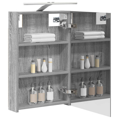 Badkamer spiegelkast met plank Grijs Sonoma 40 x 10,5 x 60,5 cm
