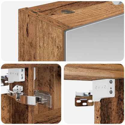 Badkamer spiegelkast Oudhout 40 x 10,5 x 60,5 cm Bewerkt hout