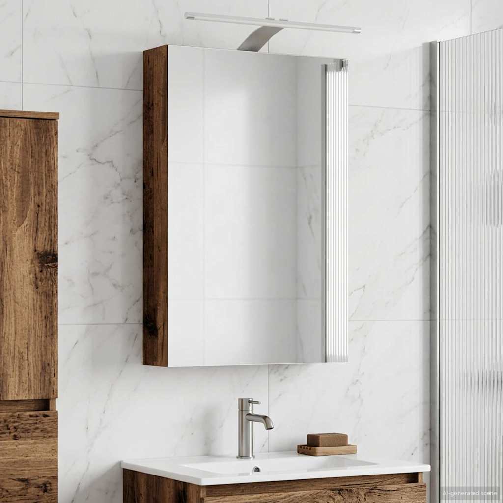 Badkamer spiegelkast Oudhout 40 x 10,5 x 60,5 cm Bewerkt hout