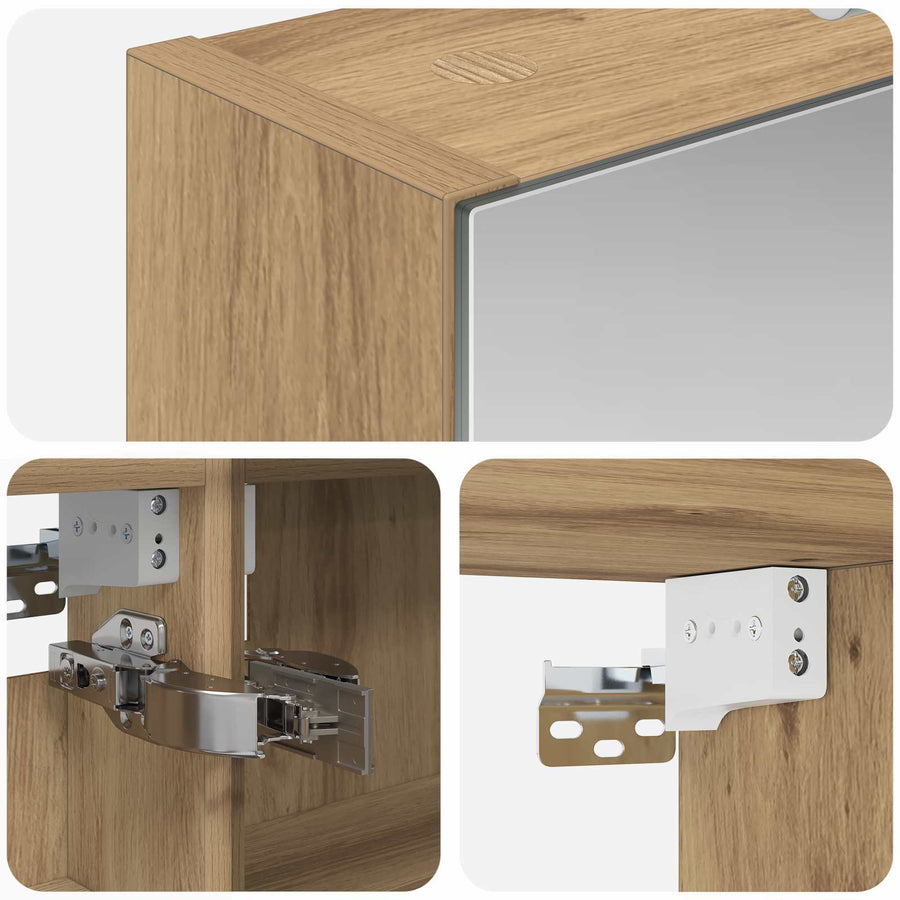 Badkamer spiegelkast Ambachtelijk eiken 40 x 10,5 x 60,5 cm