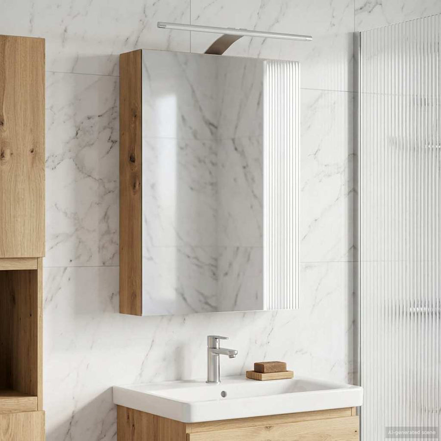 Badkamer spiegelkast Ambachtelijk eiken 40 x 10,5 x 60,5 cm