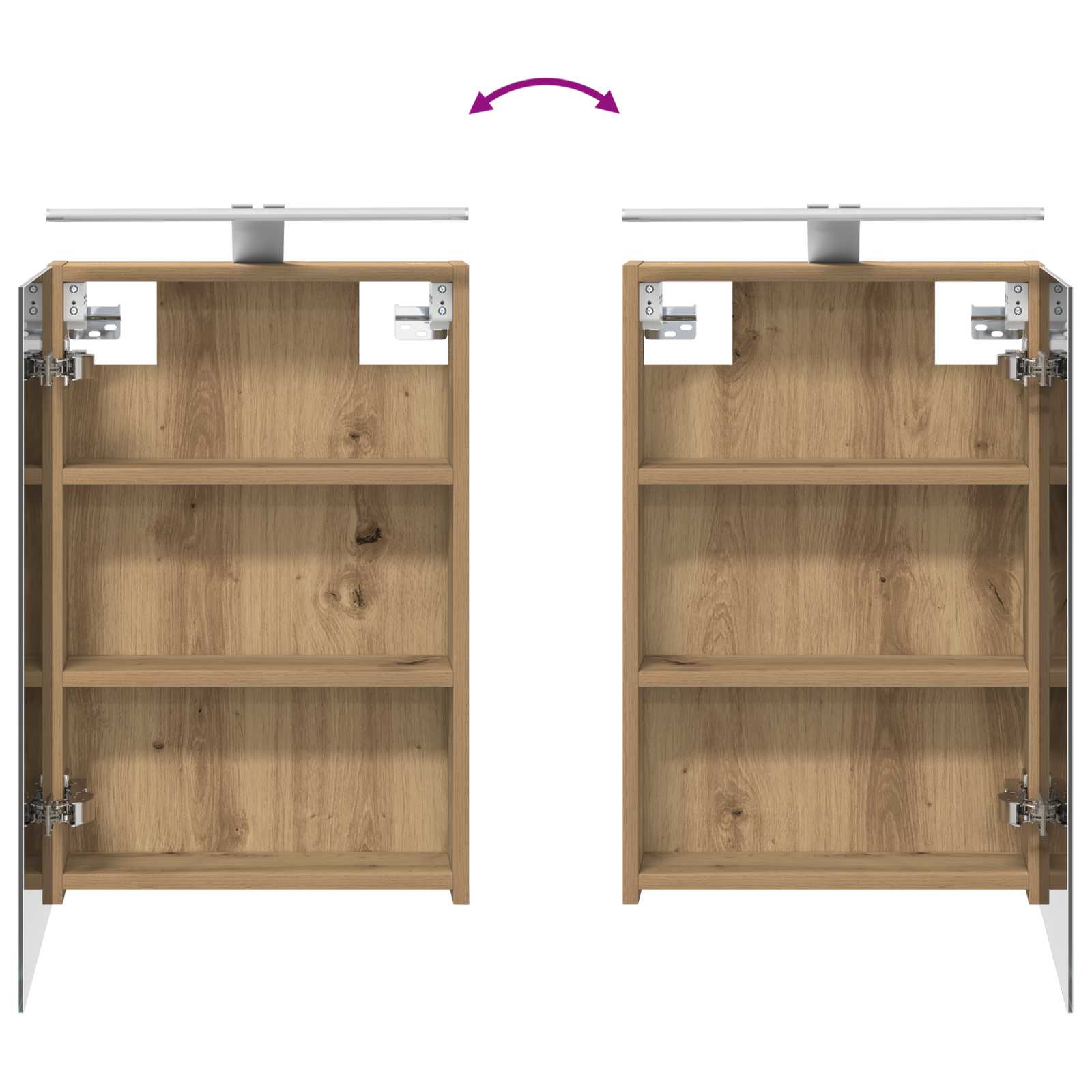 Badkamer spiegelkast Ambachtelijk eiken 40 x 10,5 x 60,5 cm