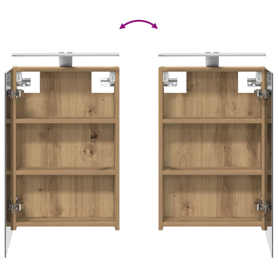 Badkamer spiegelkast Ambachtelijk eiken 40 x 10,5 x 60,5 cm
