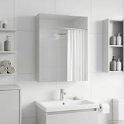 Spiegelkast badkamer 50x14.5x70 cm wit bewerkt hout