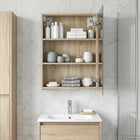 Bathroom Mirror Cabinet with Shelf Sonoma Oak 50 x 14.5 x 70 cm