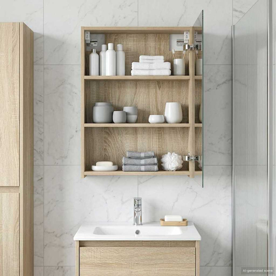 Badkamer spiegelkast met plank Sonoma Eiken 50 x 14,5 x 70 cm