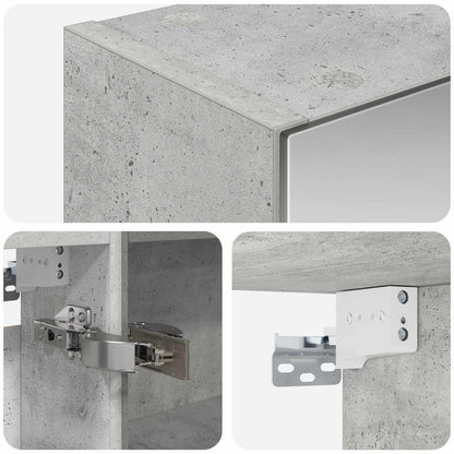 Badkamer spiegelkast Beton Grijs 50 x 14,5 x 70 cm Bewerkt hout