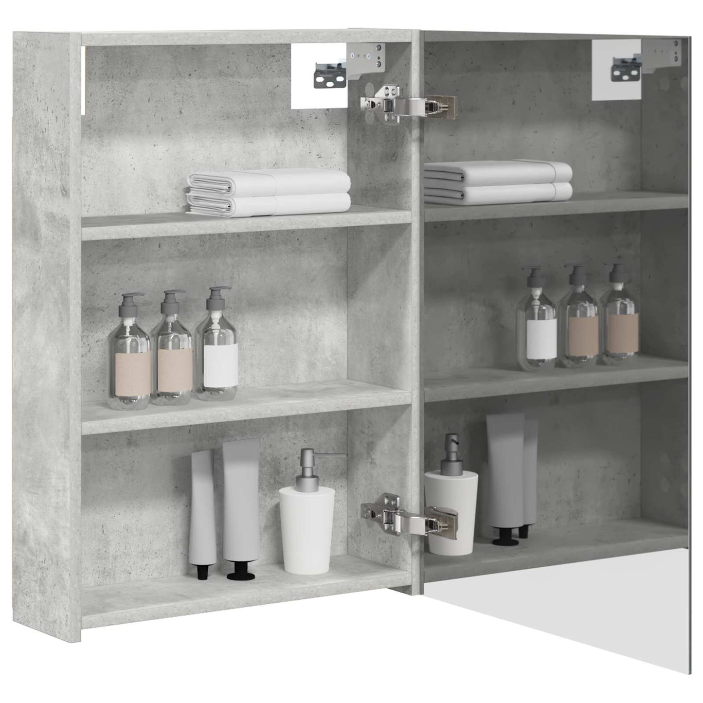 Badkamer spiegelkast Beton Grijs 50 x 14,5 x 70 cm Bewerkt hout