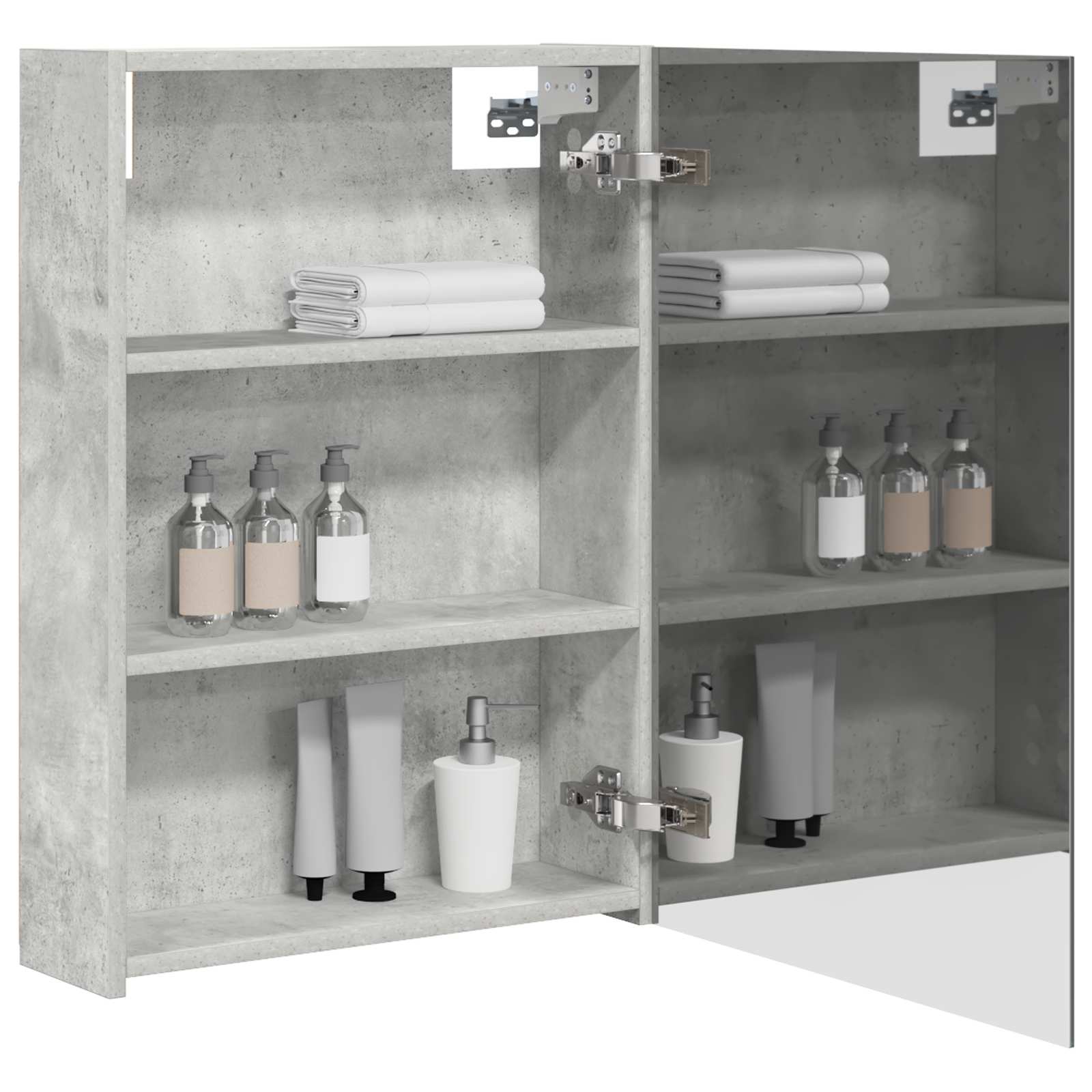 Badkamer spiegelkast Beton Grijs 50 x 14,5 x 70 cm Bewerkt hout