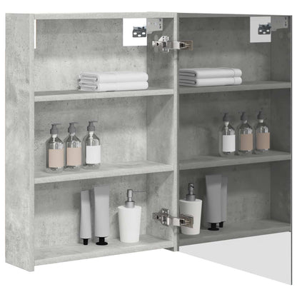Badkamer spiegelkast Beton Grijs 50 x 14,5 x 70 cm Bewerkt hout
