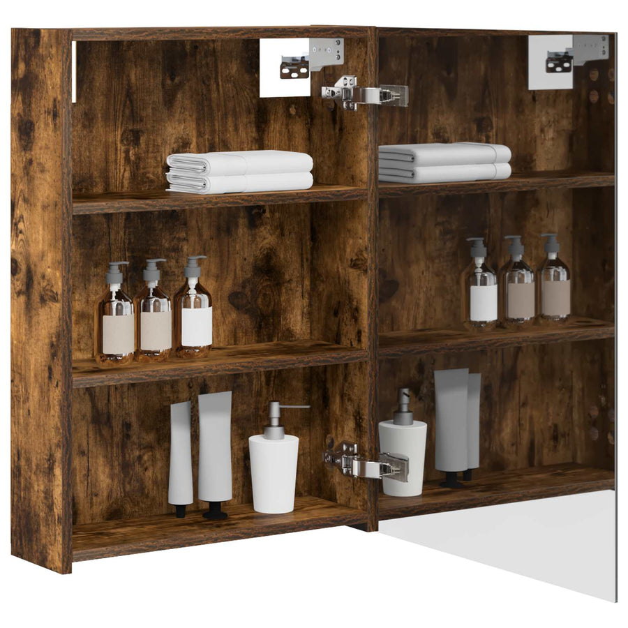 Badkamer spiegelkast met plank Gerookt eiken 50 x 14,5 x 70 cm