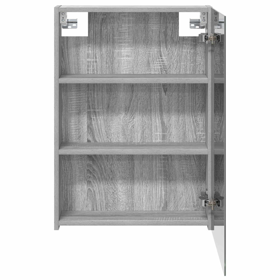 Badkamer spiegelkast met plank Grijs Sonoma 50 x 14,5 x 70 cm
