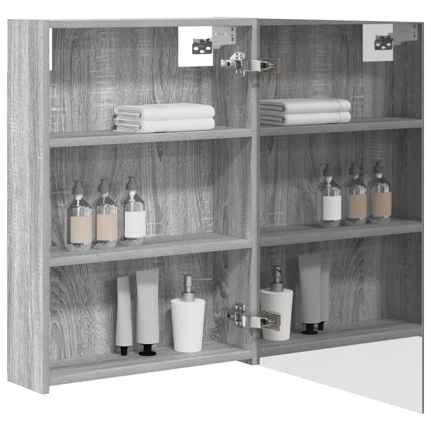 Badkamer spiegelkast met plank Grijs Sonoma 50 x 14,5 x 70 cm