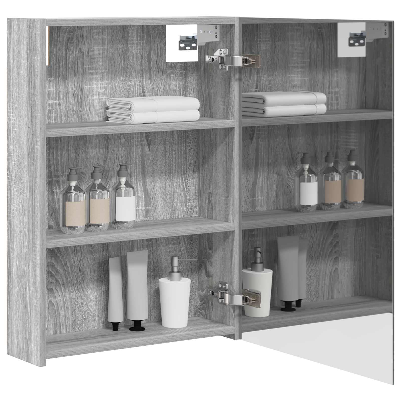 Badkamer spiegelkast met plank Grijs Sonoma 50 x 14,5 x 70 cm
