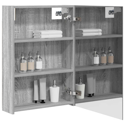 Badkamer spiegelkast met plank Grijs Sonoma 50 x 14,5 x 70 cm