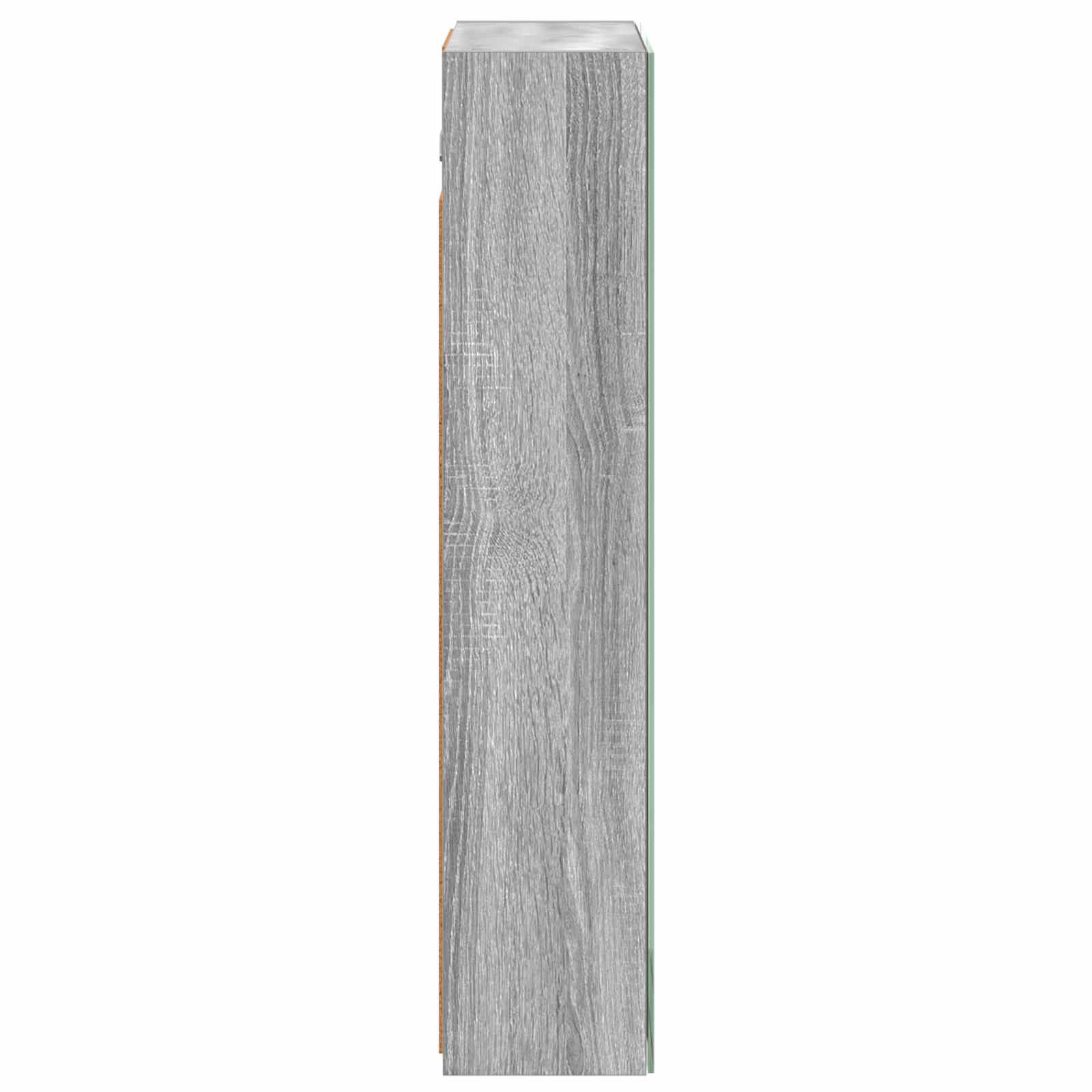 Badkamer spiegelkast met plank Grijs Sonoma 50 x 14,5 x 70 cm