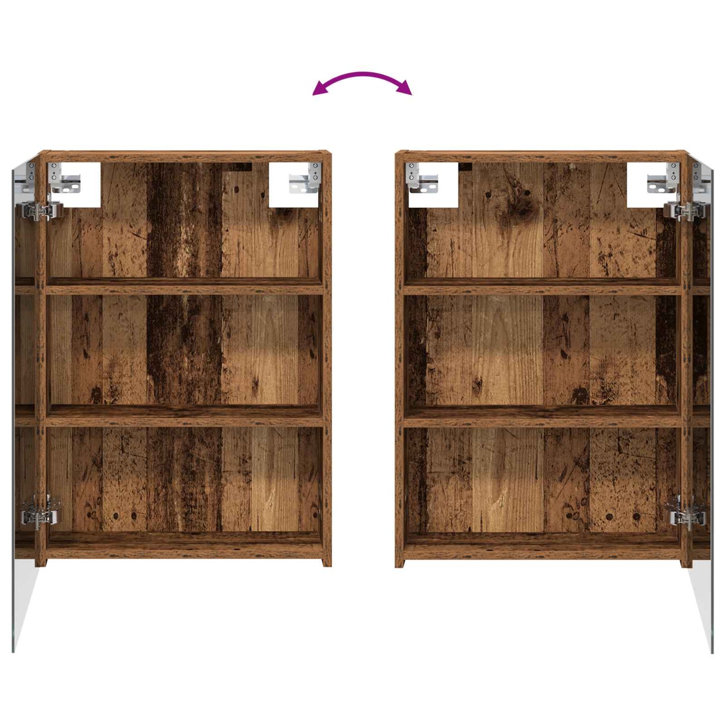 Badkamer spiegelkast Oudhout 50 x 14,5 x 70 cm Bewerkt hout