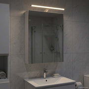 Badkamer spiegelkast 50x14,5x70 cm wit bewerkt hout