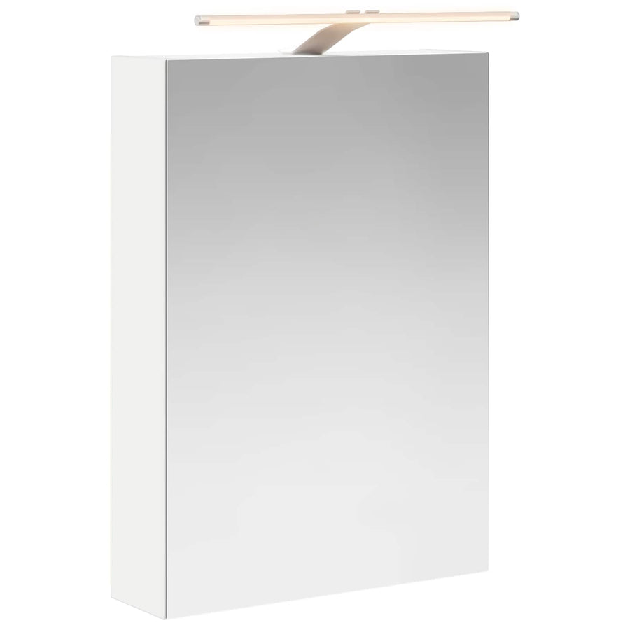 Badkamer spiegelkast Wit 50 x 14,5 x 70 cm Bewerkt hout