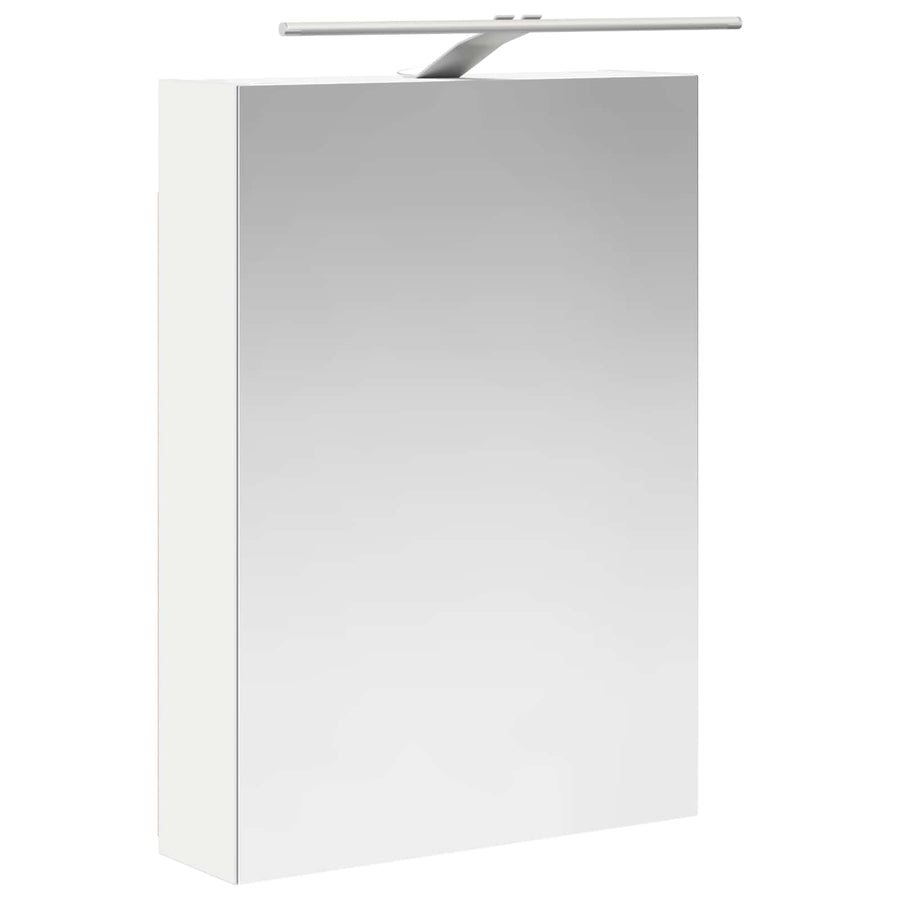 Badkamer spiegelkast Wit 50 x 14,5 x 70 cm Bewerkt hout