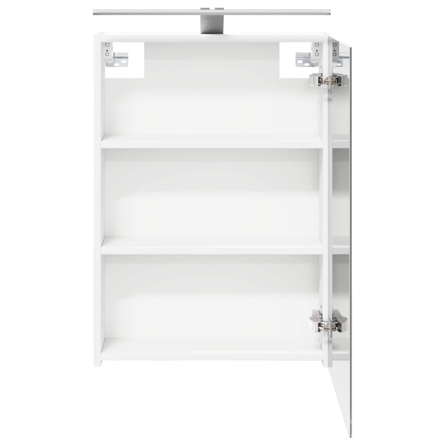 Badkamer spiegelkast Wit 50 x 14,5 x 70 cm Bewerkt hout
