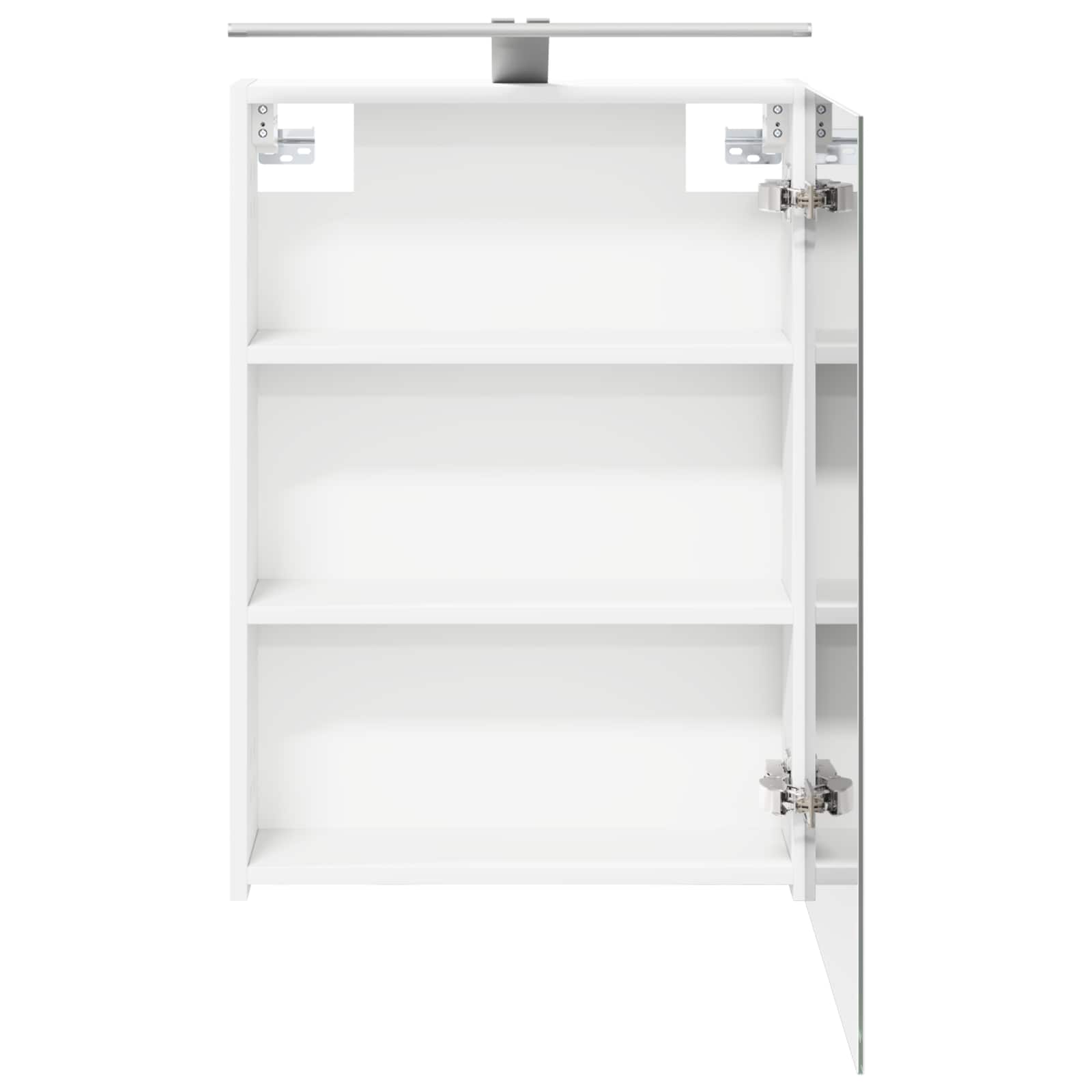 Badkamer spiegelkast Wit 50 x 14,5 x 70 cm Bewerkt hout