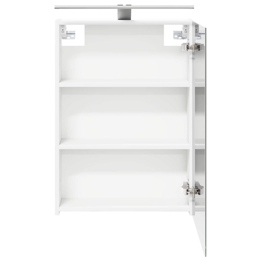 Badkamer spiegelkast Wit 50 x 14,5 x 70 cm Bewerkt hout