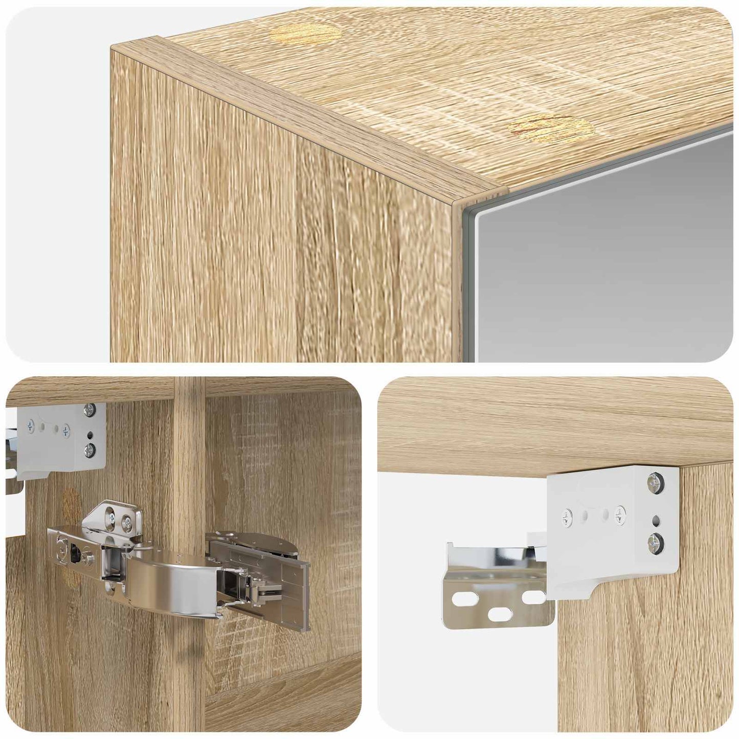 Badkamer spiegelkast met plank Sonoma Eiken 50 x 14,5 x 70 cm