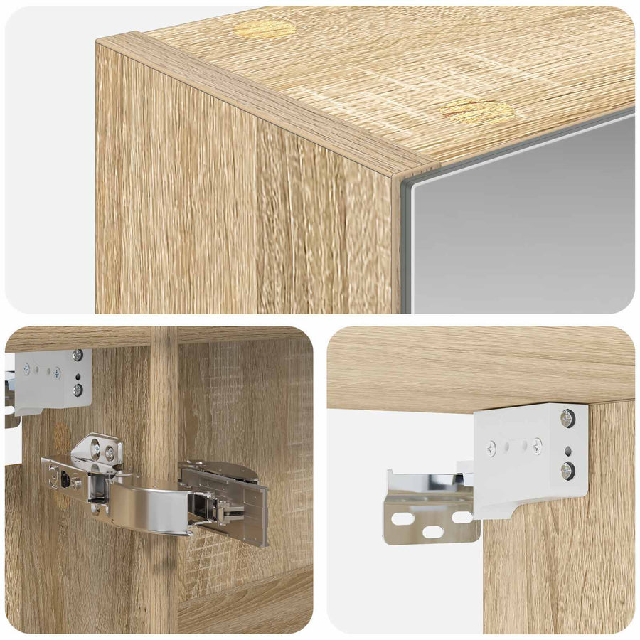 Badkamer spiegelkast met plank Sonoma Eiken 50 x 14,5 x 70 cm
