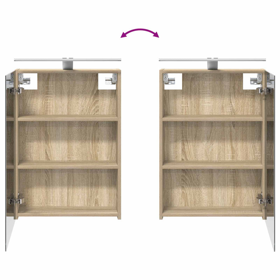 Badkamer spiegelkast met plank Sonoma Eiken 50 x 14,5 x 70 cm