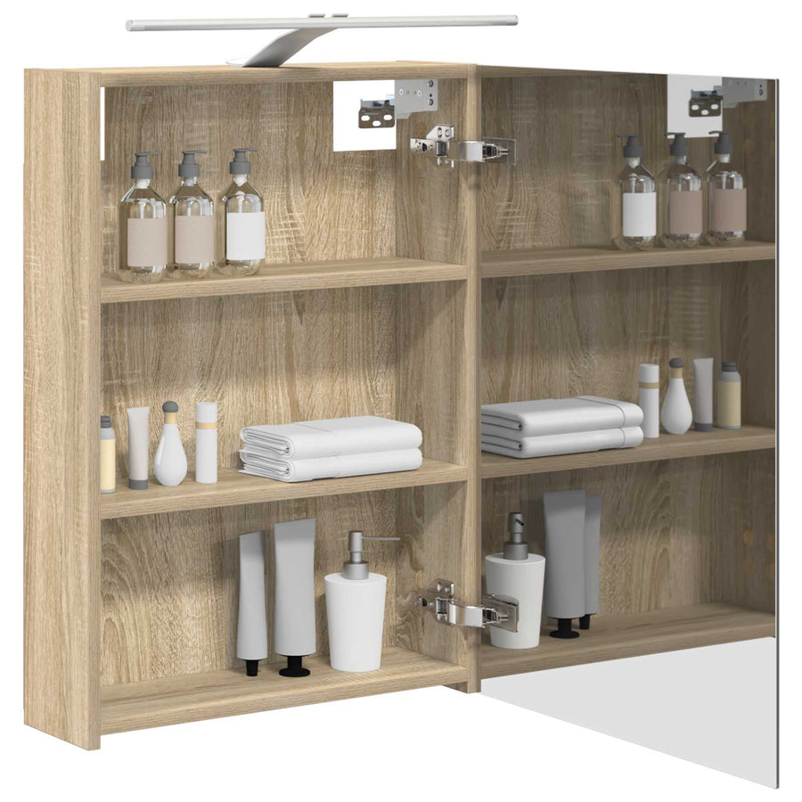 Badkamer spiegelkast met plank Sonoma Eiken 50 x 14,5 x 70 cm