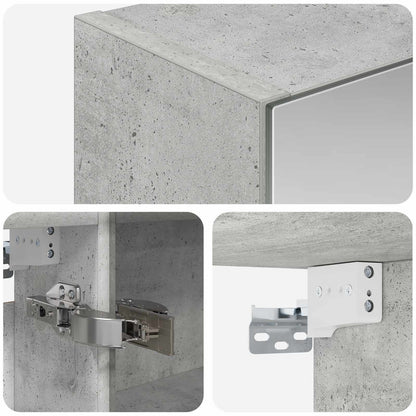 Badkamer spiegelkast Beton Grijs 50 x 14,5 x 70 cm Bewerkt hout