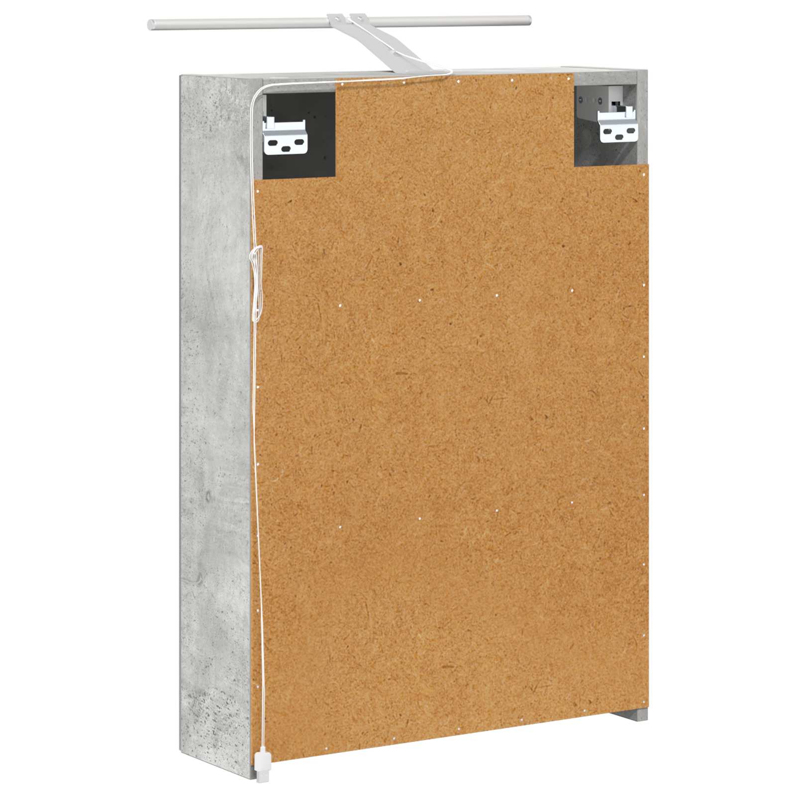 Badkamer spiegelkast Beton Grijs 50 x 14,5 x 70 cm Bewerkt hout