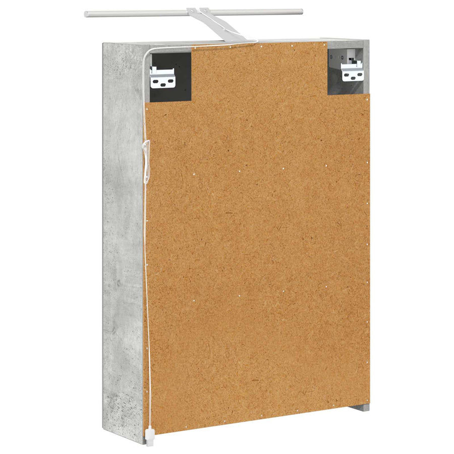 Badkamer spiegelkast Beton Grijs 50 x 14,5 x 70 cm Bewerkt hout