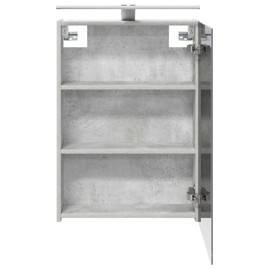 Badkamer spiegelkast Beton Grijs 50 x 14,5 x 70 cm Bewerkt hout