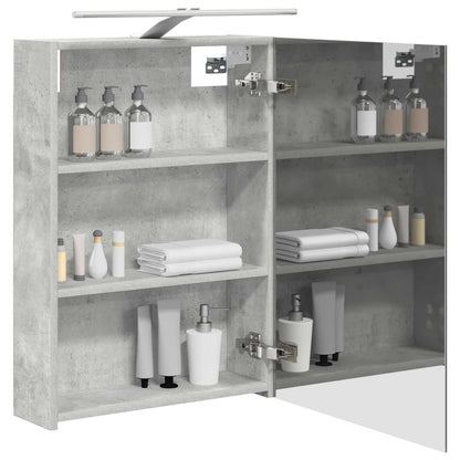 Badkamer spiegelkast Beton Grijs 50 x 14,5 x 70 cm Bewerkt hout
