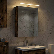 Badkamer spiegelkast 50x14.5x70 cm gerookt eiken