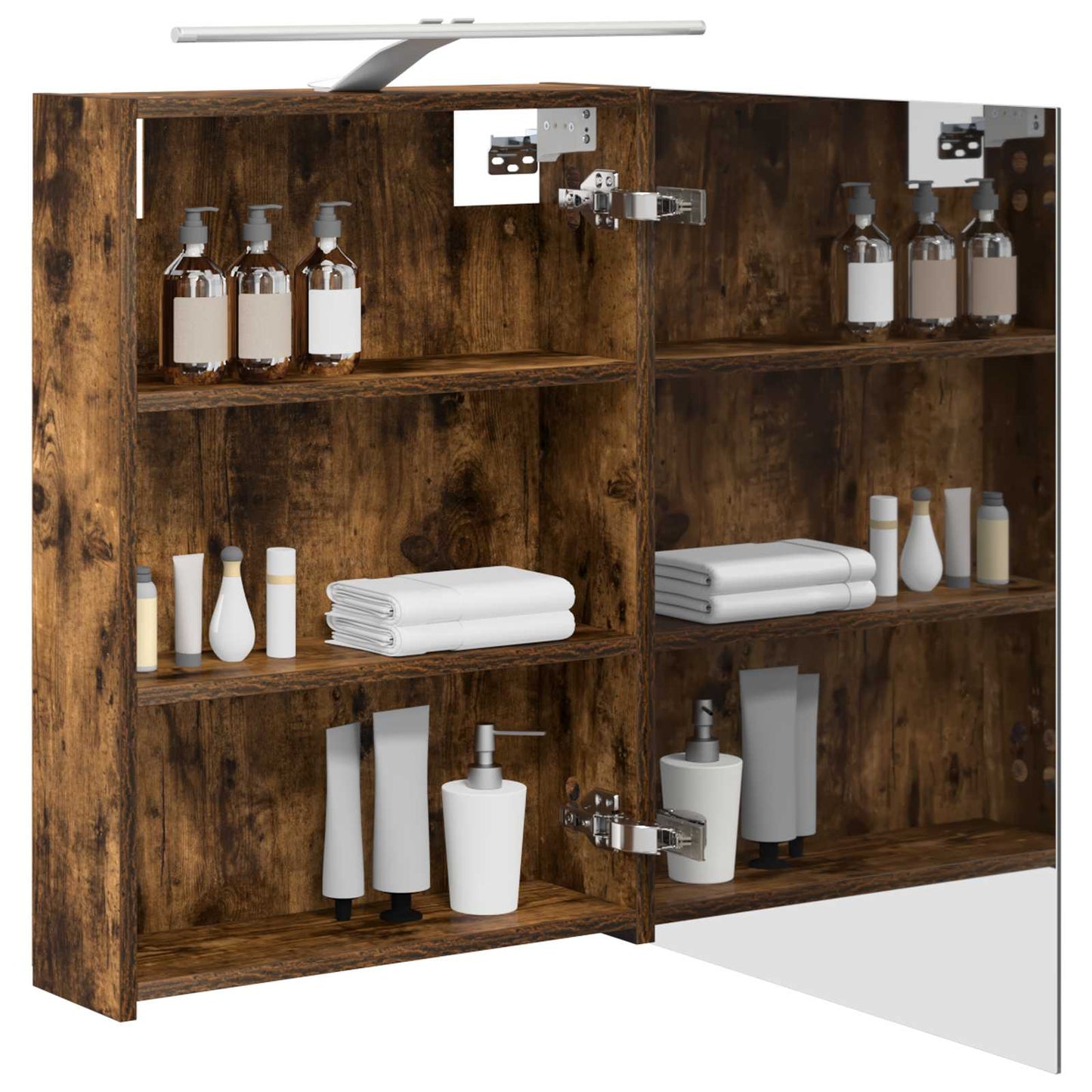 Badkamer spiegelkast met plank Gerookt eiken 50 x 14,5 x 70 cm