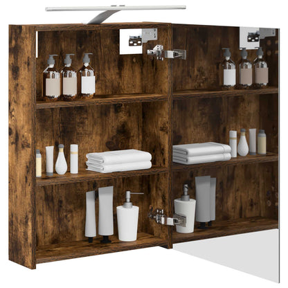 Badkamer spiegelkast met plank Gerookt eiken 50 x 14,5 x 70 cm