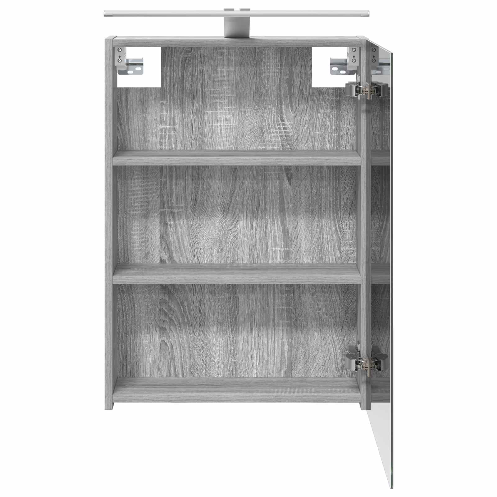 Badkamer spiegelkast met plank Grijs Sonoma 50 x 14,5 x 70 cm