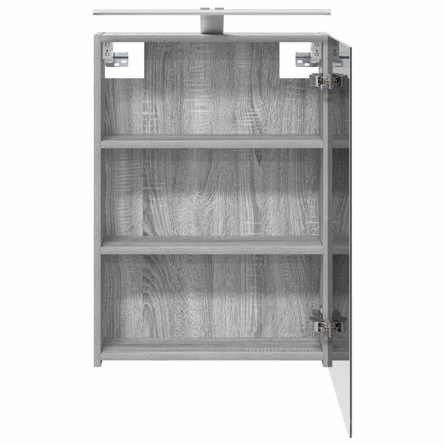 Badkamer spiegelkast met plank Grijs Sonoma 50 x 14,5 x 70 cm