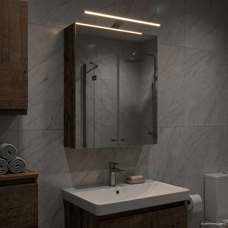 Badkamer spiegelkast Oudhout 50 x 14,5 x 70 cm Bewerkt hout