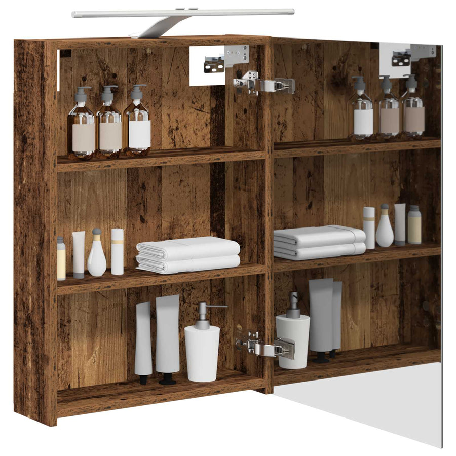 Badkamer spiegelkast Oudhout 50 x 14,5 x 70 cm Bewerkt hout