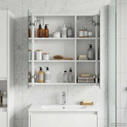 Badkamer spiegelkast 60x14,5x70 cm wit bewerkt hout