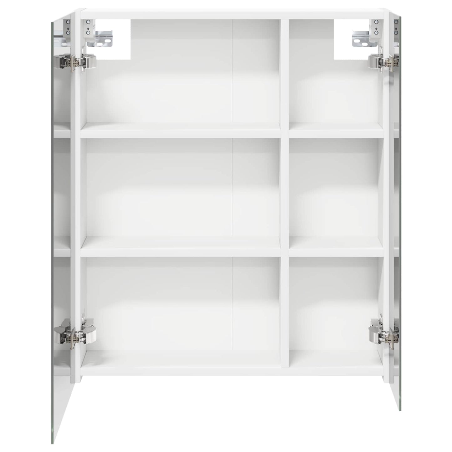 Badkamer spiegelkast Wit 60 x 14,5 x 70 cm Bewerkt hout