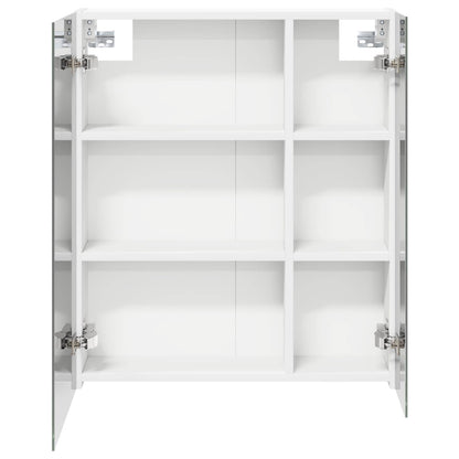 Badkamer spiegelkast Wit 60 x 14,5 x 70 cm Bewerkt hout