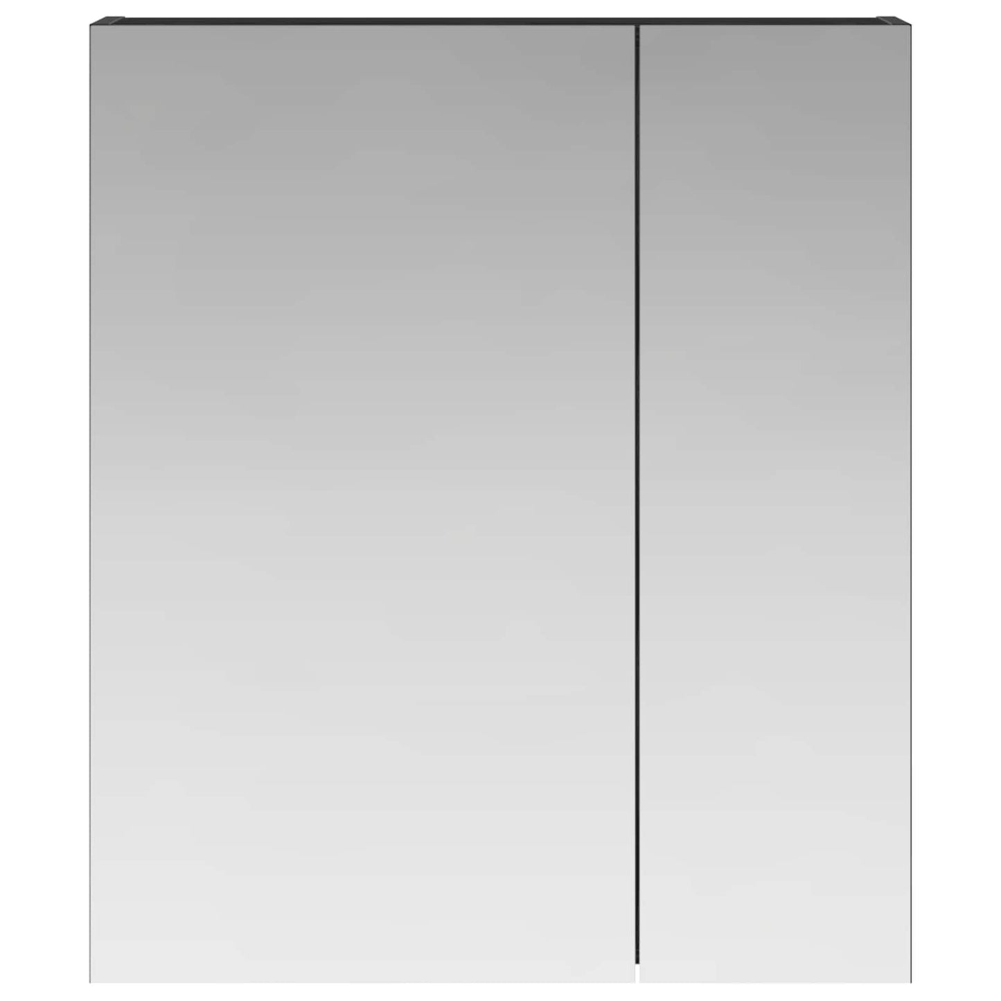 Badkamer spiegelkast Zwart Eiken 60 x 14,5 x 70 cm Bewerkt hout